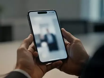 Nahaufnahme einer Person, die ein Smartphone in den Händen hält, während der Bildschirm unscharf im Hintergrund liegt. - Foto: über boerse-global.de