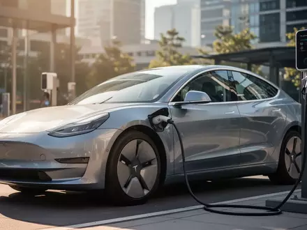 Ein modernes Elektroauto steht an einer städtischen Ladestation bei Tageslicht. - Foto: über boerse-global.de