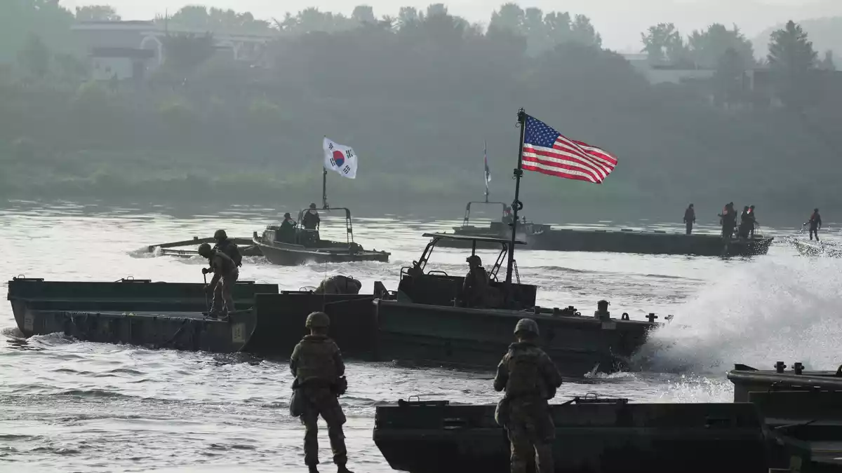 Das jährlich stattfindende gemeinsame Militärmanöver führt stets zu Vorwürfen Nordkoreas. (Archivbild)  - Bild: Lee Jin-man/AP/dpa