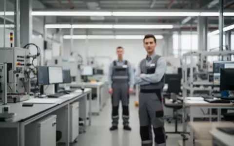 Ein moderner, professioneller Arbeitsplatz in einer Industriehalle, der die Atmosphäre von betrieblichen Sicherheitsstandards vermittelt. - Foto: über boerse-global.de