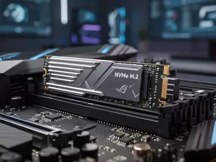 Eine hochwertige NVMe M.2 SSD, die in den Steckplatz eines modernen Mainboards in einer Computer-Workstation eingesetzt wird. - Foto: über boerse-global.de