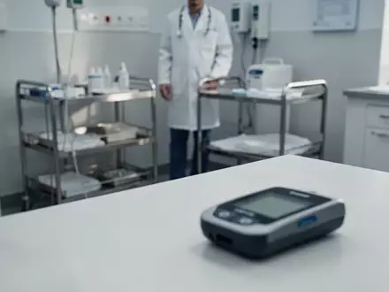 Medizinische Untersuchungsumgebung mit einem Glukosemessgerät in einer klinischen Praxis. - Foto: über boerse-global.de