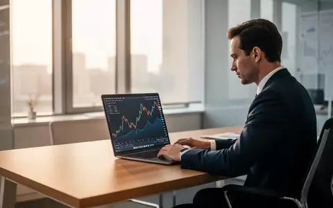 Ein Finanzanalyst arbeitet an einem Laptop in einem modernen, hellen Büro während der Dividendensaison. - Foto: über boerse-global.de