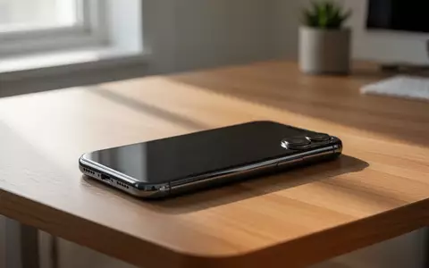 Ein modernes Smartphone liegt auf einem hölzernen Schreibtisch in einem hellen, minimalistischen Büro. - Foto: über boerse-global.de