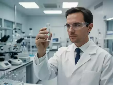 Ein Wissenschaftler untersucht ein medizinisches Präparat in einem modernen, hellen Labor. - Foto: über boerse-global.de