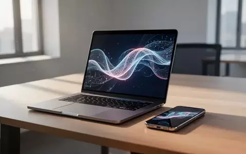Ein moderner Laptop und ein Smartphone auf einem minimalistischen Schreibtisch in einem hellen, zeitgenössischen Büro. - Foto: über boerse-global.de