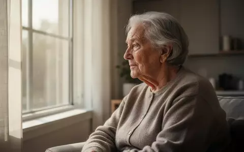Eine ältere Person sitzt nachdenklich an einem hellen Fenster in einer ruhigen Wohnumgebung. - Foto: über boerse-global.de