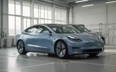Ein modernes Elektroauto in einer hellen, minimalistischen Prüfhalle als Symbol für den digitalen Umweltpass. - Foto: über boerse-global.de