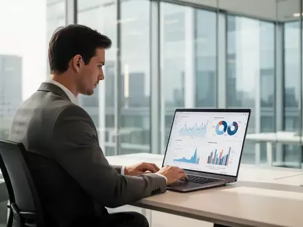 Ein IT-Experte arbeitet in einem modernen Büro an einer Softwareanalyse zur Lizenzoptimierung. - Foto: über boerse-global.de