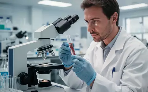 Medizinischer Forscher bei der Arbeit in einem modernen Labor mit einem Mikroskop zur Untersuchung biologischer Proben. - Foto: über boerse-global.de