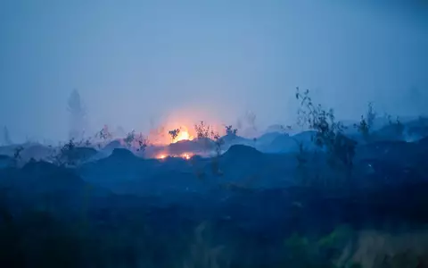 Weite Teile des Hohen Venn an der Grenze zu Deutschland sind von den Flammen betroffen. Ein Brand im Hochmoor birgt besondere Gefahren. - Foto: Thomas Banneyer/dpa