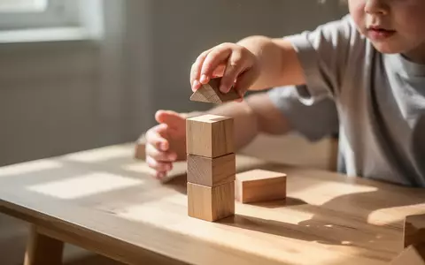 Die Hände eines Kindes bauen einen Turm aus Holzklötzen als Symbol für den langfristigen Vermögensaufbau. - Foto: über boerse-global.de