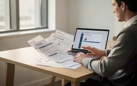 Eine Person sitzt an einem modernen Schreibtisch und arbeitet konzentriert an Unterlagen zur beruflichen Weiterbildung. - Foto: über boerse-global.de