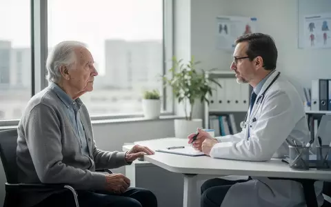 Ein älterer Patient im Gespräch mit einem Arzt in einer modernen Arztpraxis während einer medizinischen Beratung. - Foto: über boerse-global.de