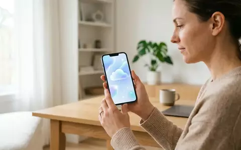 Eine Person hält ein Smartphone in einem modernen Büro, um den Cloud-Speicher zu verwalten. - Foto: über boerse-global.de