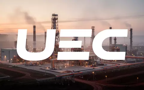 Moderne Industrieanlage zur Energiegewinnung in einer weitläufigen Landschaft bei Sonnenaufgang. - Foto: über boerse-global.de
