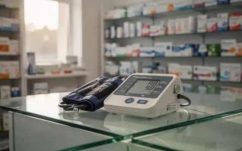 Ein medizinisches Blutdruckmessgerät auf einem Apothekentresen in einer hellen, professionellen Umgebung. - Foto: über boerse-global.de