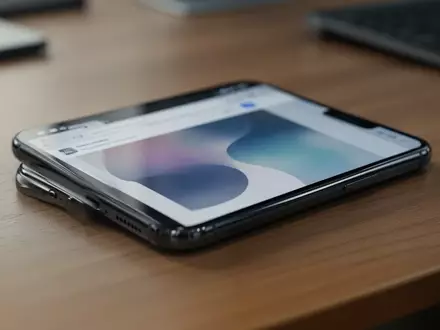 Ein modernes Smartphone liegt auf einem Schreibtisch und symbolisiert Sicherheitsfragen bei der mobilen Web-Nutzung. - Foto: über boerse-global.de