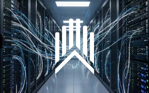 Modernes Rechenzentrum mit leuchtenden Glasfaserkabeln und technischer Infrastruktur in kühler, professioneller Atmosphäre. - Foto: über boerse-global.de