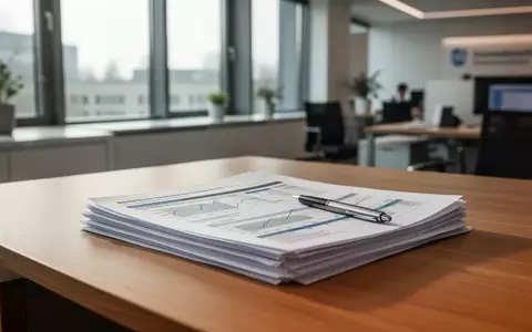 Ein Schreibtisch in einem modernen Büro mit Finanzberichten vor einem Fenster, das das Thema Nachhaltigkeitsregulierung symbolisiert. - Foto: über boerse-global.de