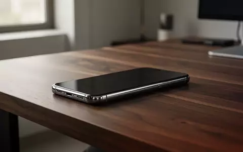 Ein modernes Smartphone liegt auf einem eleganten Holztisch in einem hellen, minimalistisch eingerichteten Büro. - Foto: über boerse-global.de