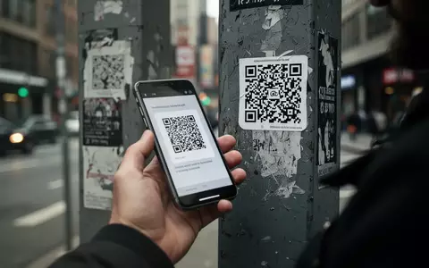 Eine Hand scannt einen QR-Code auf einer Werbesäule im öffentlichen Raum mit einem Smartphone. - Foto: über boerse-global.de