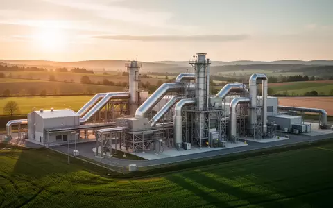Moderne Industrieanlage für Recycling in einer tschechischen Landschaft bei Sonnenuntergang. - Foto: über boerse-global.de