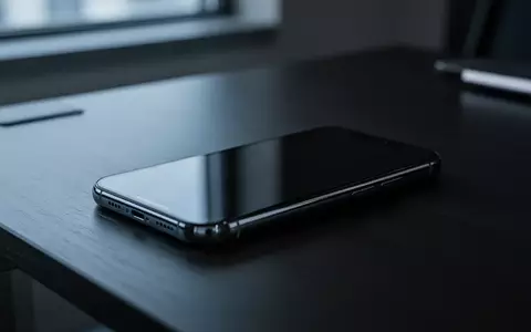 Ein modernes Smartphone liegt auf einem dunklen Büroschreibtisch in einer professionellen, ruhigen Arbeitsumgebung. - Foto: über boerse-global.de