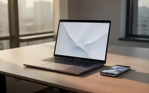Ein moderner, minimalistischer Arbeitsplatz mit Laptop und Smartphone in natürlichem Licht, symbolisch für KI-Integration. - Foto: über boerse-global.de