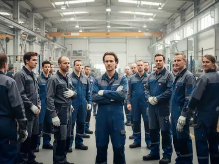 Arbeiter in einer modernen Industriehalle, die ihre Arbeitspause machen, dokumentarische Fotografie. - Foto: über boerse-global.de