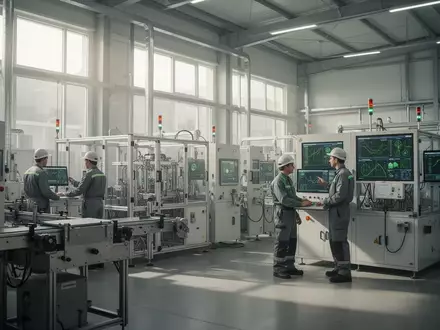 Moderne Industrieanlage mit hochtechnologischer Ausstattung und natürlichem Lichteinfall als Symbol für industrielle Modernisierung. - Foto: über boerse-global.de