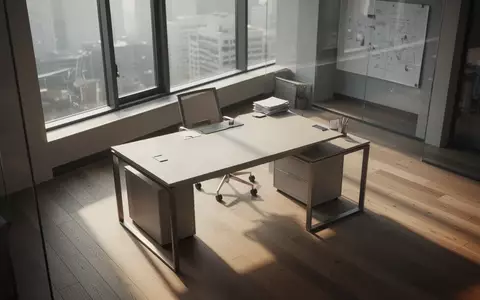 Ein moderner, minimalistischer Büroarbeitsplatz mit leerem Schreibtisch und natürlichem Lichteinfall. - Foto: über boerse-global.de