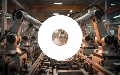 Hochmoderne automatisierte Fertigungsanlage mit präzisen Roboterarmen in einer industriellen Produktionsumgebung. - Foto: über boerse-global.de