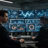 Ein IT-Sicherheitsexperte arbeitet in einem modernen Kontrollzentrum an der Überwachung komplexer Systemdaten. - Foto: über boerse-global.de