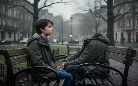 Ein junger Erwachsener sitzt nachdenklich auf einer Parkbank in einer städtischen Umgebung. - Foto: über boerse-global.de