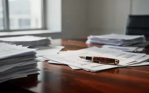 Ein minimalistischer Büroschreibtisch mit Dokumenten und einem Füllfederhalter bei natürlichem Lichteinfall. - Foto: über boerse-global.de