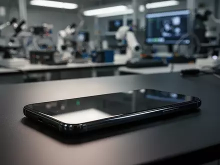 Ein modernes Smartphone liegt auf einem Schreibtisch in einer technikorientierten Umgebung. - Foto: über boerse-global.de