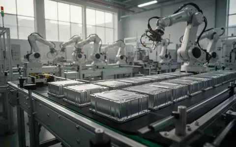 Automatisierte Produktionslinie in einer modernen Batteriefabrik mit Fokus auf Lithium-Ionen-Zellen. - Foto: über boerse-global.de