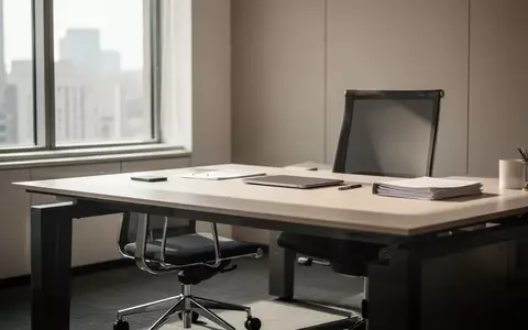 Ein leerer, modern eingerichteter Büroarbeitsplatz in einer hellen, professionellen Umgebung. - Foto: über boerse-global.de