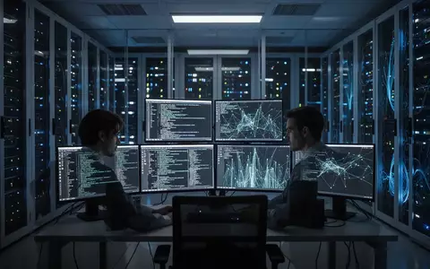 Ein IT-Sicherheitsexperte arbeitet in einem Serverraum an der Analyse eines Cyberangriffs auf Gesundheitsdaten. - Foto: über boerse-global.de