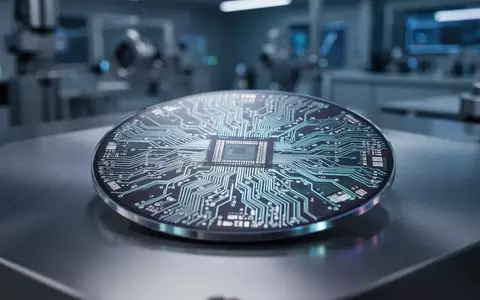 Ein hochmoderner Halbleiter-Wafer mit komplexer Mikrochip-Struktur in einem technologischen Laborumfeld. - Foto: über boerse-global.de