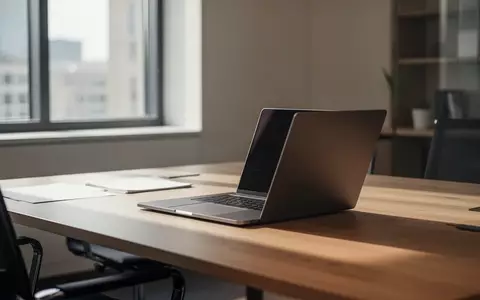 Ein aufgeräumter, moderner Arbeitsplatz mit einem Laptop in einem hellen Büro bei Tageslicht. - Foto: über boerse-global.de