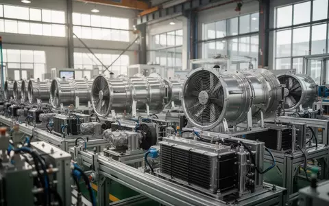 Moderne Produktionshalle eines Industrieunternehmens mit technischen Lüftungskomponenten in einer hellen, professionellen Arbeitsumgebung. - Foto: über boerse-global.de