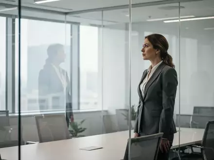 Eine professionell gekleidete Frau in einem modernen, hellen Bürogebäude bei der Arbeit. - Foto: über boerse-global.de