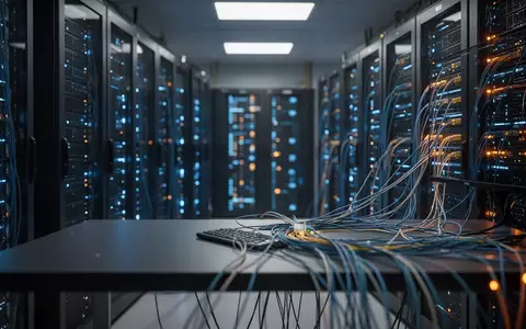 Ein modern beleuchteter Serverraum mit Reihen von leuchtenden Server-Racks in einer professionellen IT-Umgebung. - Foto: über boerse-global.de