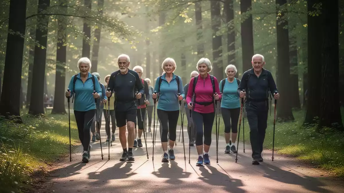 Bernau: Günstiges Nordic-Walking-Angebot mit Gymnastik in der Probstheide