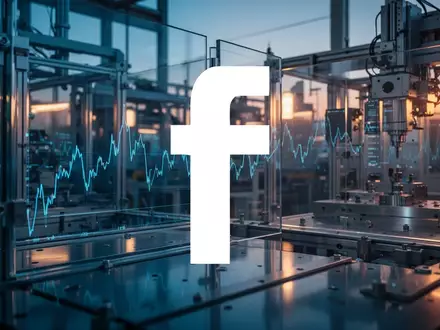 Abstrakte Darstellung einer modernen Industrieanlage mit Fokus auf Präzisionstechnik und Marktvolatilität. - Foto: über boerse-global.de