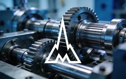Abstrakte Darstellung von mechanischen Zahnrädern in einer modernen Industrieumgebung. - Foto: über boerse-global.de