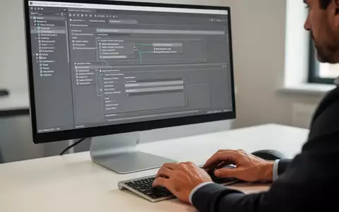 Ein IT-Experte arbeitet an einem modernen Computerbildschirm, der klassische Windows-Systemeinstellungen anzeigt. - Foto: über boerse-global.de