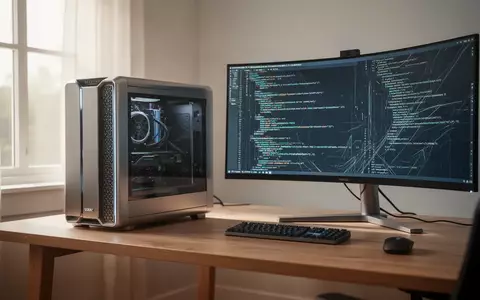 Ein moderner, minimalistischer Computer-Arbeitsplatz mit einem leistungsstarken Workstation-Gehäuse und einem Monitor. - Foto: über boerse-global.de